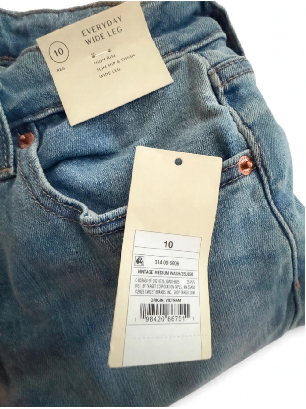 Women's Universal Thread Wide Leg Jeans Size 10 Blue